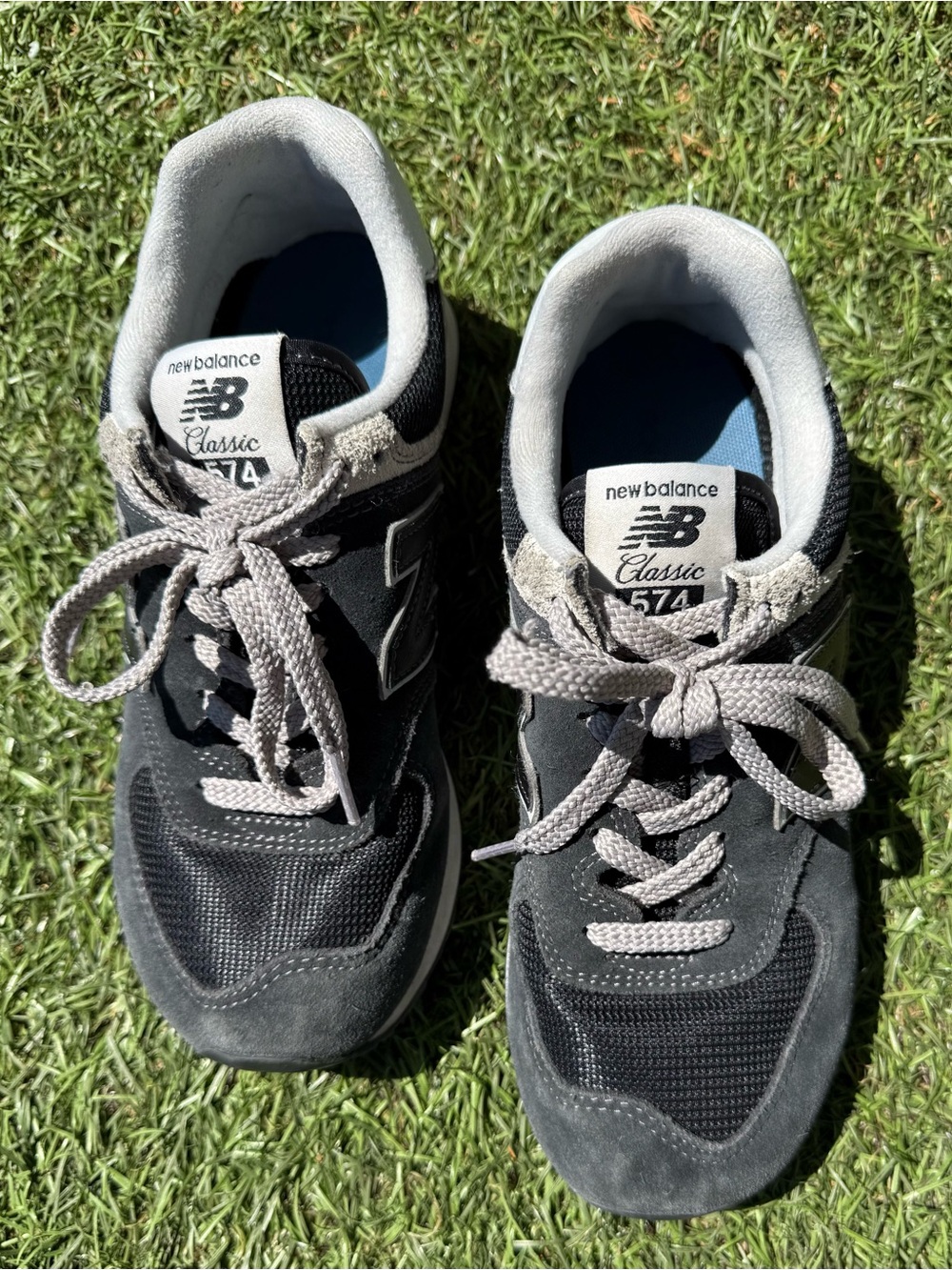 New Balance Black and White 574 Core Sz(7)